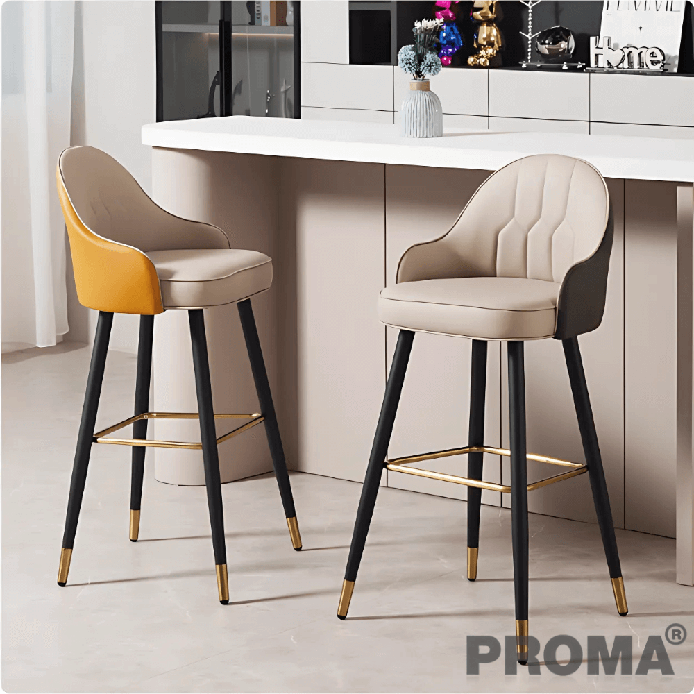  [Pre-order] เก้าอี้บาร์ทรงสูง สไตล์โมเดิร์น Proma-C-62 65 ซม. สีฟ้ากำมะหยี่_9